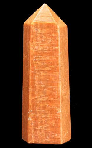 Polished, Orange Calcite Obelisk - Madagascar #55046